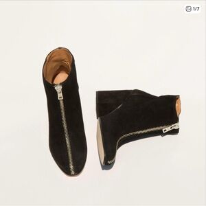 LOQ Andorra Lo Zipper Booties Black‎ Suede 37